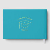 Turquoise Modern Photo Graduation Party Gold (Verso)