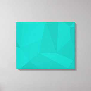 Turquoise, moderne, coole, trendy geometrische kun canvas afdruk