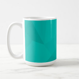 Turquoise, moderne, coole, trendy geometrische kun koffiemok