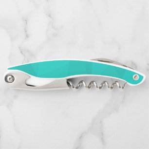 Turquoise, moderne, coole, trendy geometrische kun kurkentrekker