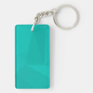 Turquoise, moderne, coole, trendy geometrische kun sleutelhanger