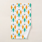 Turquoise moderne d'orange de diamants d'ère de la (Serviette à main)