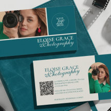 Turquoise Moderne Foto Fotograaf QR Code