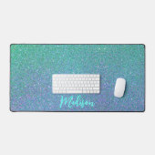 Turquoise moderne Parties scintillant bleue Ombre  (Clavier et souris)