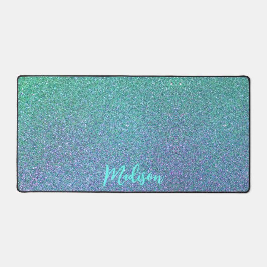 Turquoise moderne Parties scintillant bleue Ombre  (Recto)