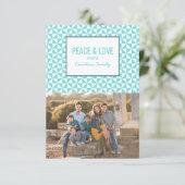 Turquoise Moderne Triangles Carte photo (Debout devant)
