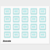 Turquoise Moderne Triangles Stickers Vacances (Feuille)