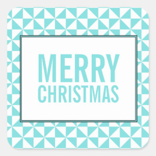Turquoise Moderne Triangles Stickers Vacances