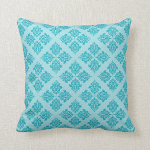 Turquoise Moroccan Damask Kussen