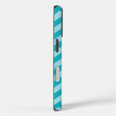 Turquoise Moroccan Moods Chevrons with Monogram Case-Mate iPhone Case (Achterkant / Rechts)