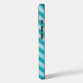 Turquoise Moroccan Moods Chevrons with Monogram Case-Mate iPhone Case (Achterkant / Links)