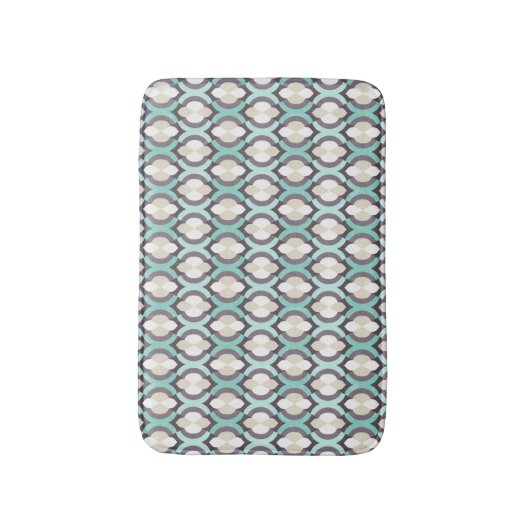 Turquoise Moroccan Pattern Badmat (Voorkant Verticaal)