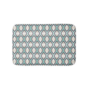 Turquoise Moroccan Pattern Badmat