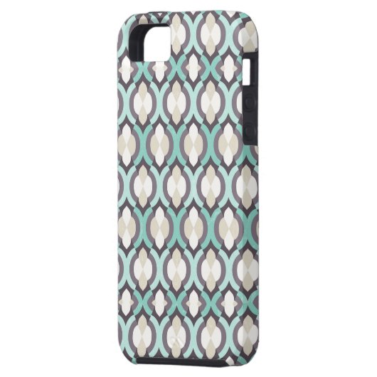 Turquoise Moroccan Pattern Case-Mate iPhone Case (Achterkant Links)
