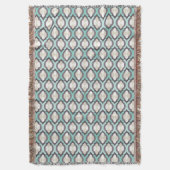 Turquoise Moroccan Pattern Deken (Voorkant Verticaal)