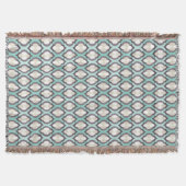 Turquoise Moroccan Pattern Deken (Voorkant)