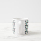 Turquoise Moroccan Pattern Espresso Kop (Achterkant)