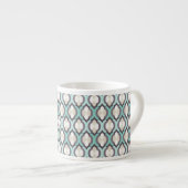 Turquoise Moroccan Pattern Espresso Kop (Voorkant rechts)