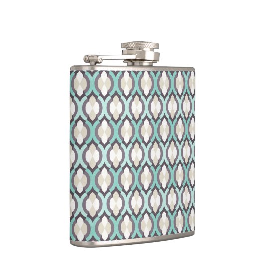 Turquoise Moroccan Pattern Heupfles (Rechts)
