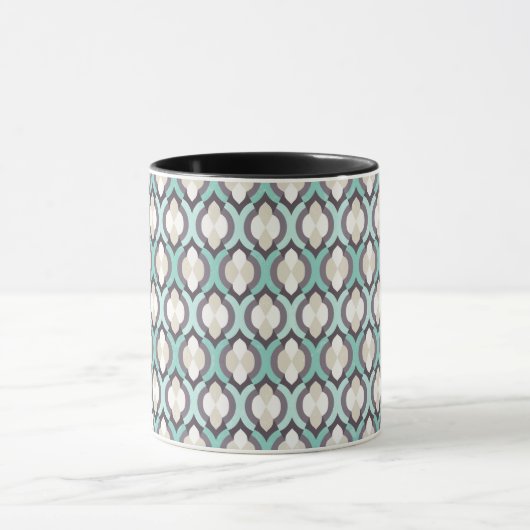 Turquoise Moroccan Pattern Mok (Midden)