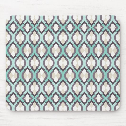 Turquoise Moroccan Pattern Muismat (Voorkant)