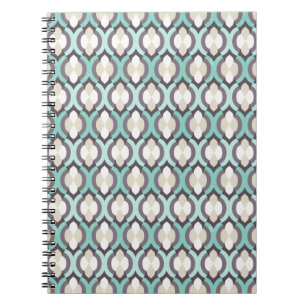 Turquoise Moroccan Pattern Notitieboek