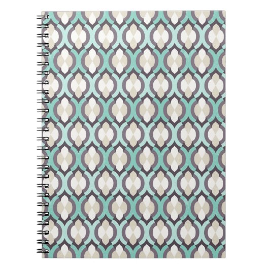 Turquoise Moroccan Pattern Notitieboek (Voorkant)