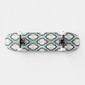 Turquoise Moroccan Pattern Skateboard (Horizontaal)