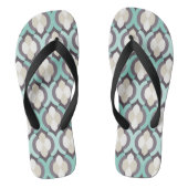 Turquoise Moroccan Pattern Teenslippers (Voetbed)