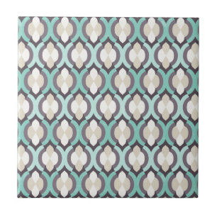 Turquoise Moroccan Pattern Tegeltje