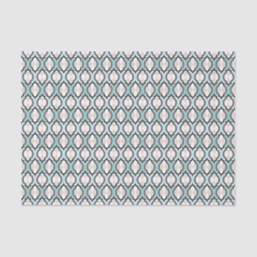 Turquoise Moroccan Pattern Tissuepapier (Voorkant)