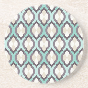 Turquoise Moroccan Pattern Zandsteen Onderzetter