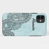 Turquoise Motif Motif BT iPhone 5 Coque (Dos (Horizontal))