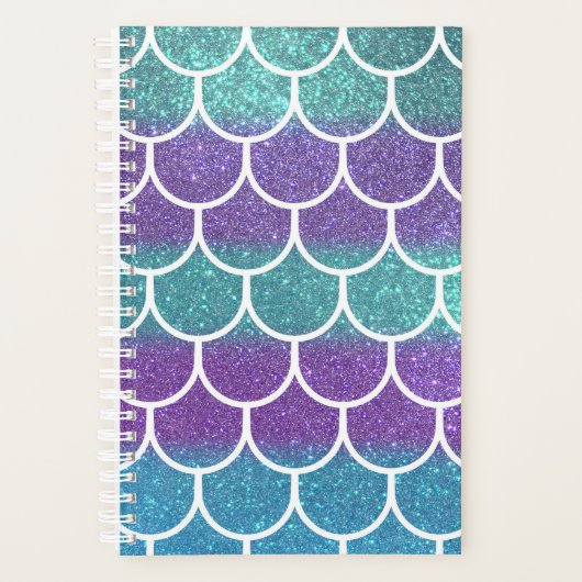 Turquoise Motif Parties scintillant  violet Sirène (Devant)
