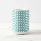 Turquoise Motif Spiral Moderne Morpher Mug (Centre)