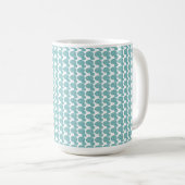Turquoise Motif Spiral Moderne Morpher Mug (Devant droit)