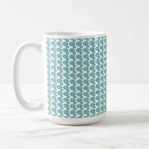 Turquoise Motif Spiral Moderne Morpher Mug