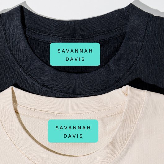 Turquoise naam meisje labels