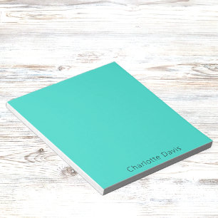 Turquoise naam notitieblok