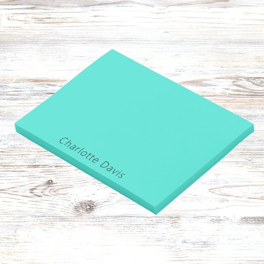 Turquoise naam post-it® notes