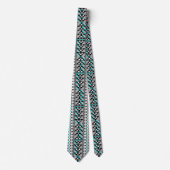 Turquoise Native Sun en Rain Stropdas (Voorkant)