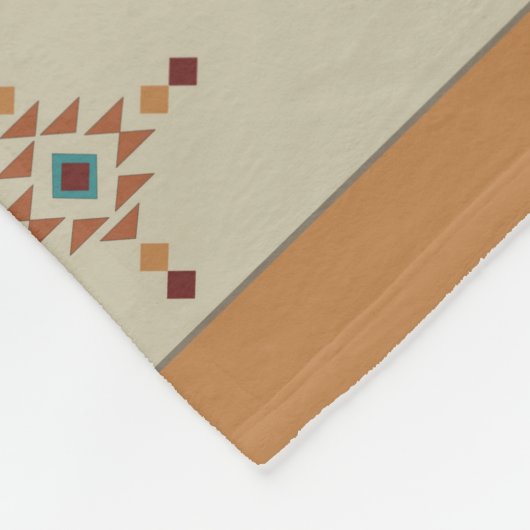 Turquoise Native Tribal Pattern Fleece Deken (Hoek)