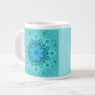 Turquoise Natuur Mandala Coffee Mok
