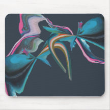 Turquoise Navy Blauw Roze Abstracte Kunst