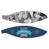 Turquoise Navy Worlds Grootste Papa Bold Typografi Basketbal (Panelen)