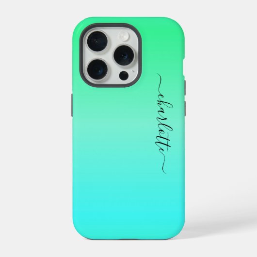 Turquoise Néon et Vert (Verso)