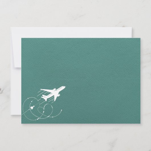 Turquoise New York City Paspoort Bedankkaart (Achterkant)