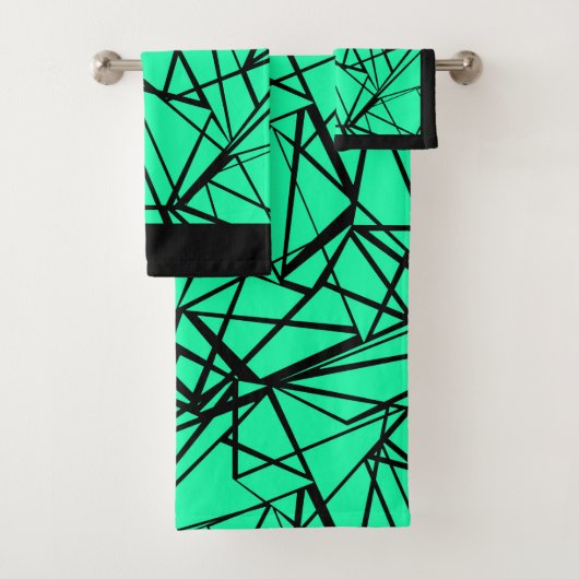 Turquoise noir abstrait (En situation)