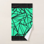 Turquoise noir abstrait (Serviette à main)