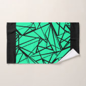 Turquoise noir abstrait (Serviette à main)